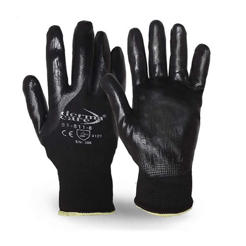 Guante nylon con palma de nitrilo